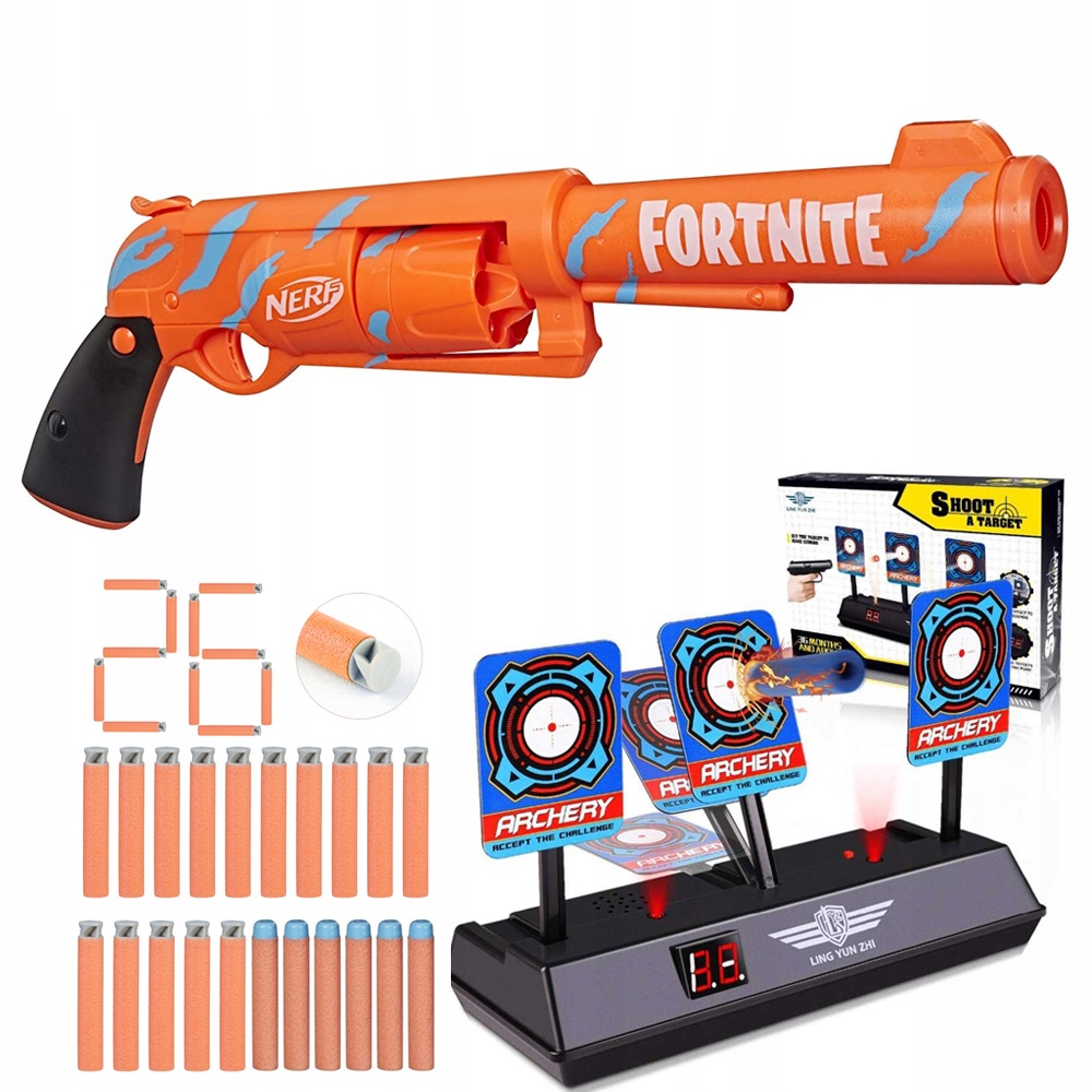 

Wyrzutnia Nerf Fortnite 6-SH Tarcza Celne Strzałki