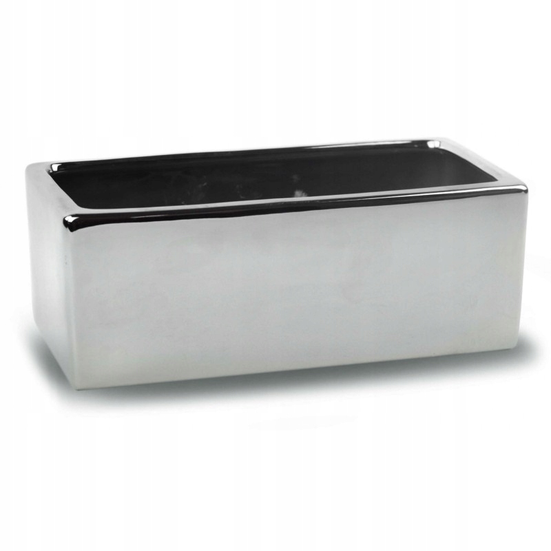 Květináč keramika odstíny šedé a stříbrné Polnix 16.057.38 38x16x13 cm