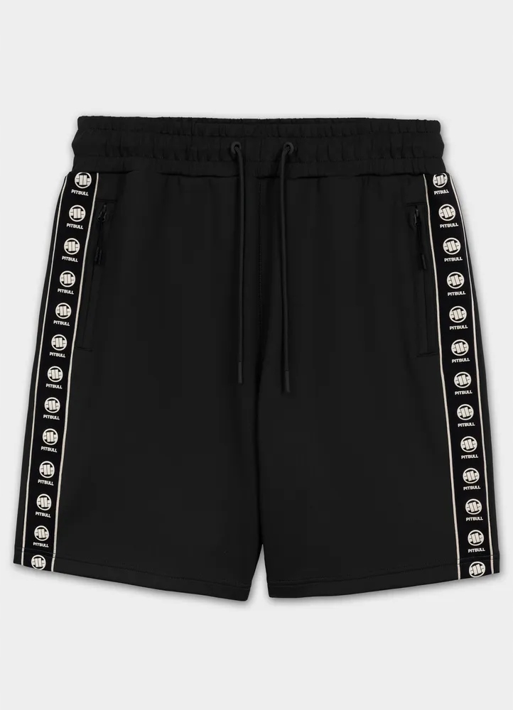 Pánské teplákové šortky Pitbull Oldschool Powers kraťasy s logem lampasy S