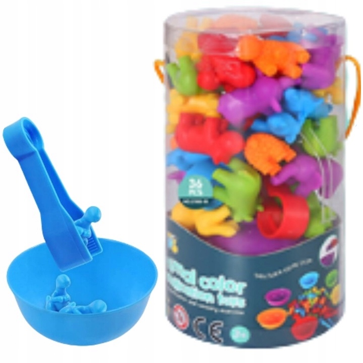 ZESTAW DO NAUKI LICZENIA I KOLORÓW DLA DZIECI GRA SZKOLNE MONTESSORI Marka inna