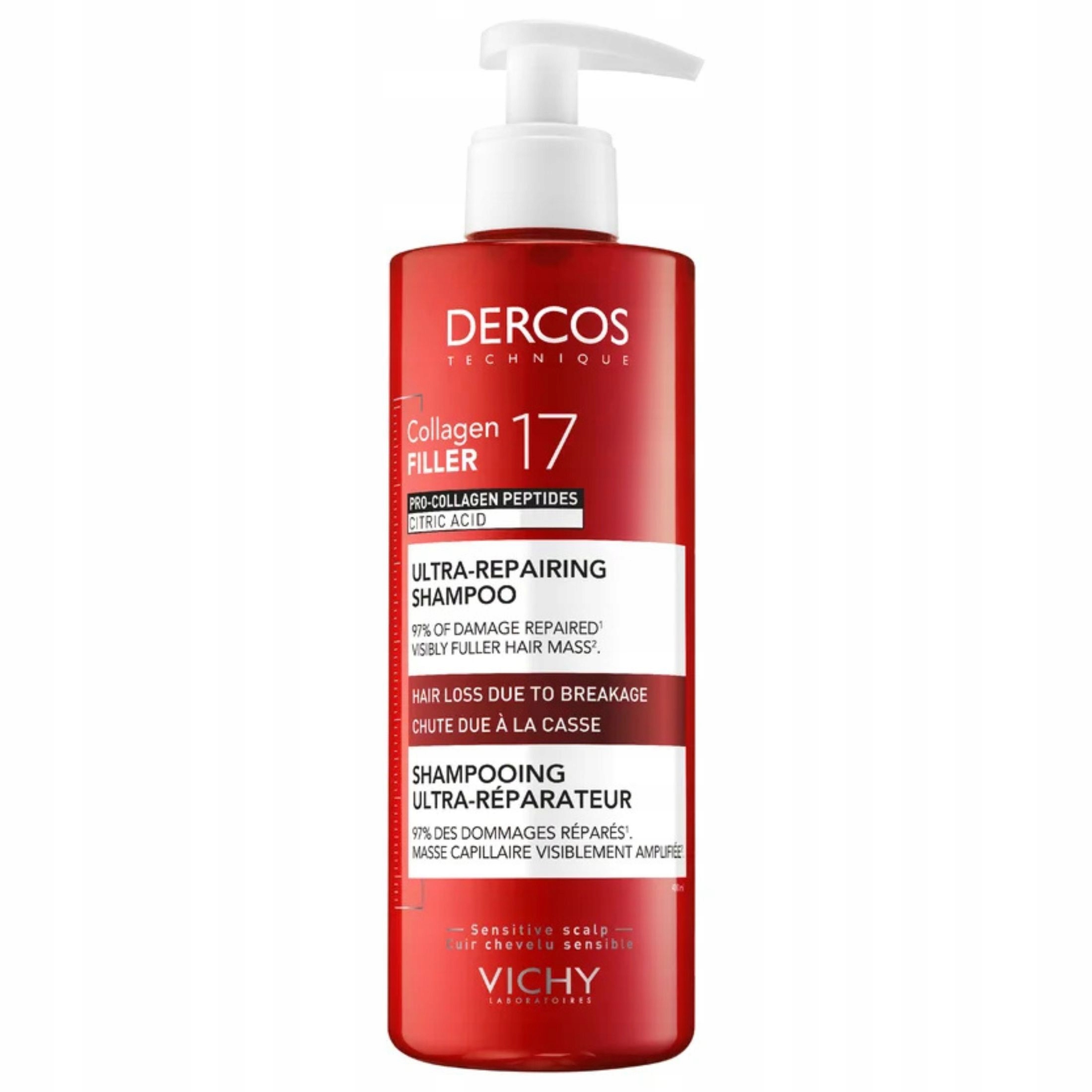 Vichy Dercos Collagen 17 Filler Ultra Regenerujący szampon 400 ml