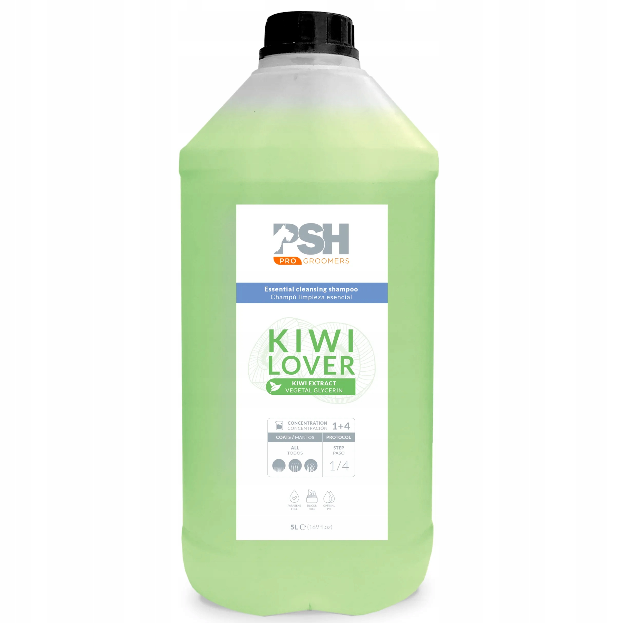 Psh Kiwi Shampoo uniwersalny szampon do każdego rodzaju sierści, 1:4 5L
