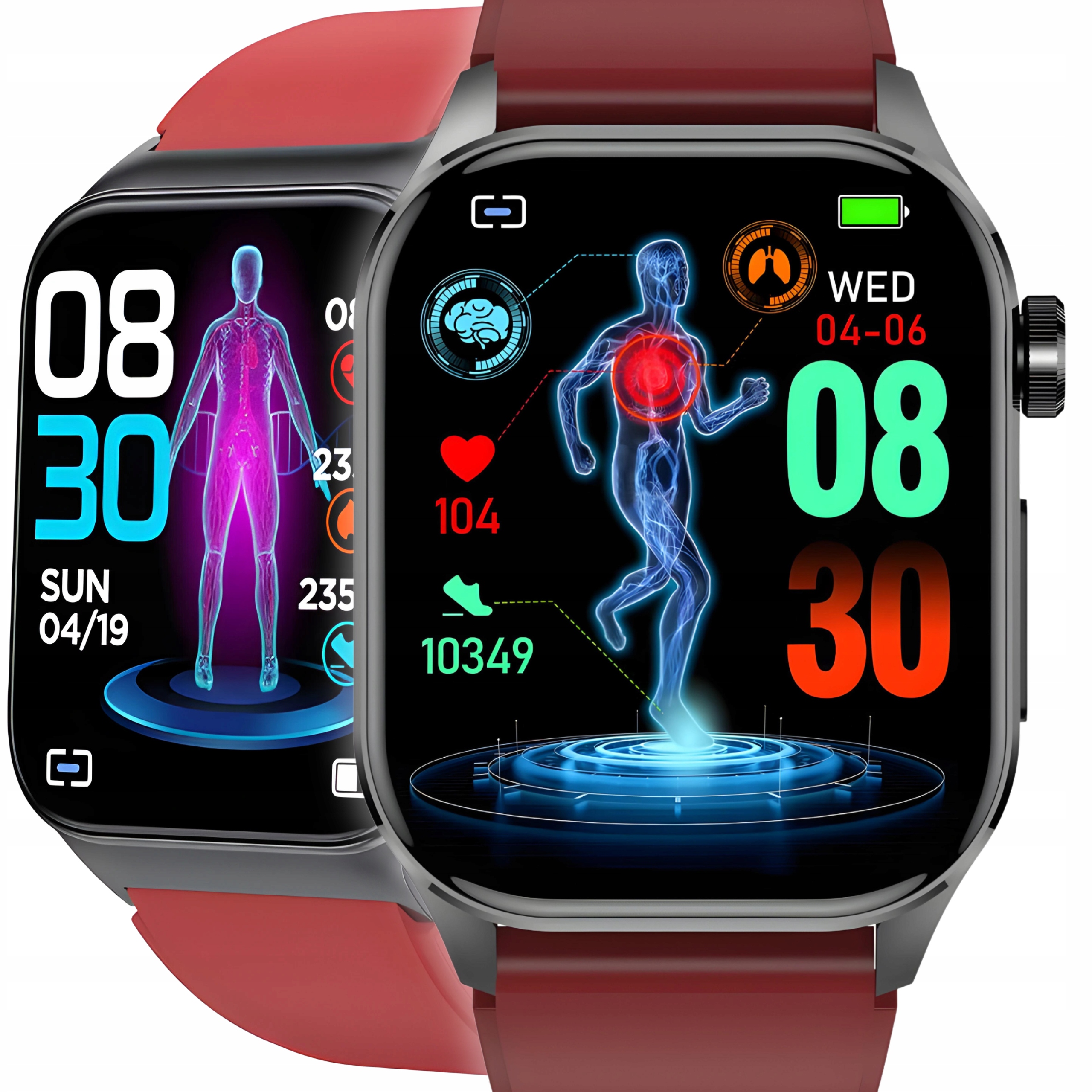 SMARTWATCH ZEGAREK KARDIOWATCH POMIAR CUKRU EKG CIŚNIENIE ROZMOWY MENU PL