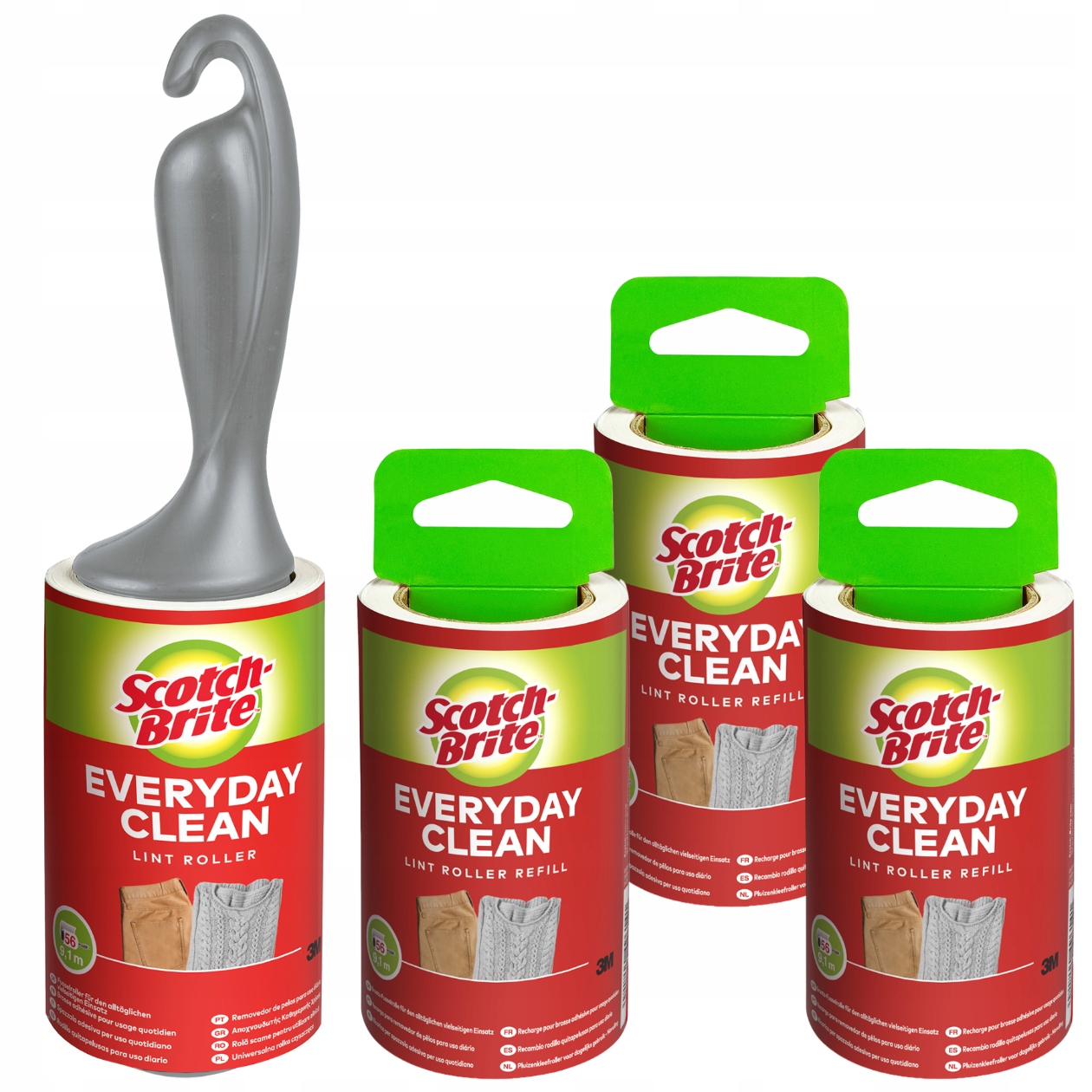 Scotch-Brite rolka do czyszczenia ubrań z sierści 56 arkuszy 3 wkłady