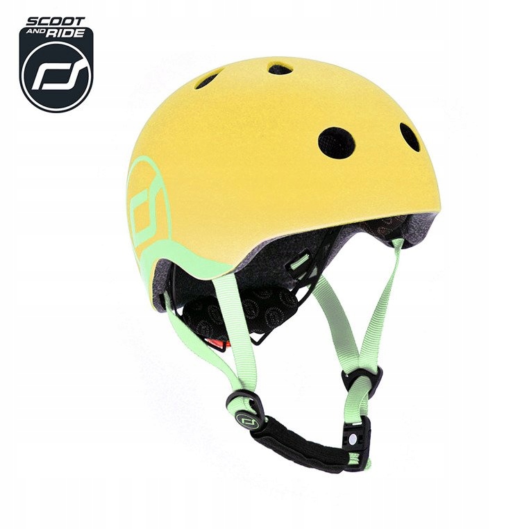SCOOTANDRIDE Kask XXS-S dla dzieci 1-5 lat Lemon/ żółty, regulacja obwodu