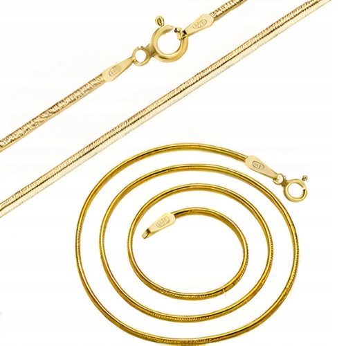 Řetízek dámský zmijkový náhrdelník pozlacený stříbro o ryzosti 925 55 cm