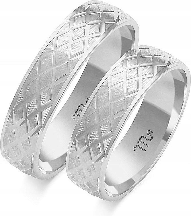 Snubní prsteny pro pár ze zlata svatební 585, 32 33 34, klasický vzor s gravírováním