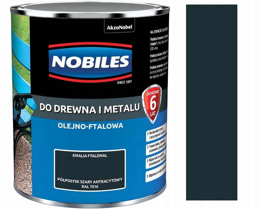 

Nobiles Ftalonal 0,7L Szary Antracyt Ral 7016