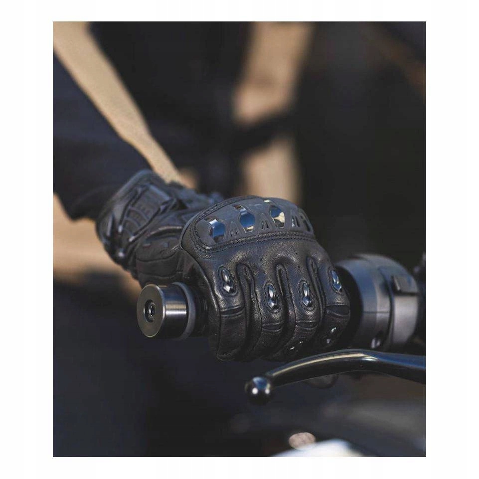 RĘKAWICE MOTOCYKLOWE KNOX ORSA LEATHER MK2 CZARNE MĘSKIE BLACK Rozmiar M