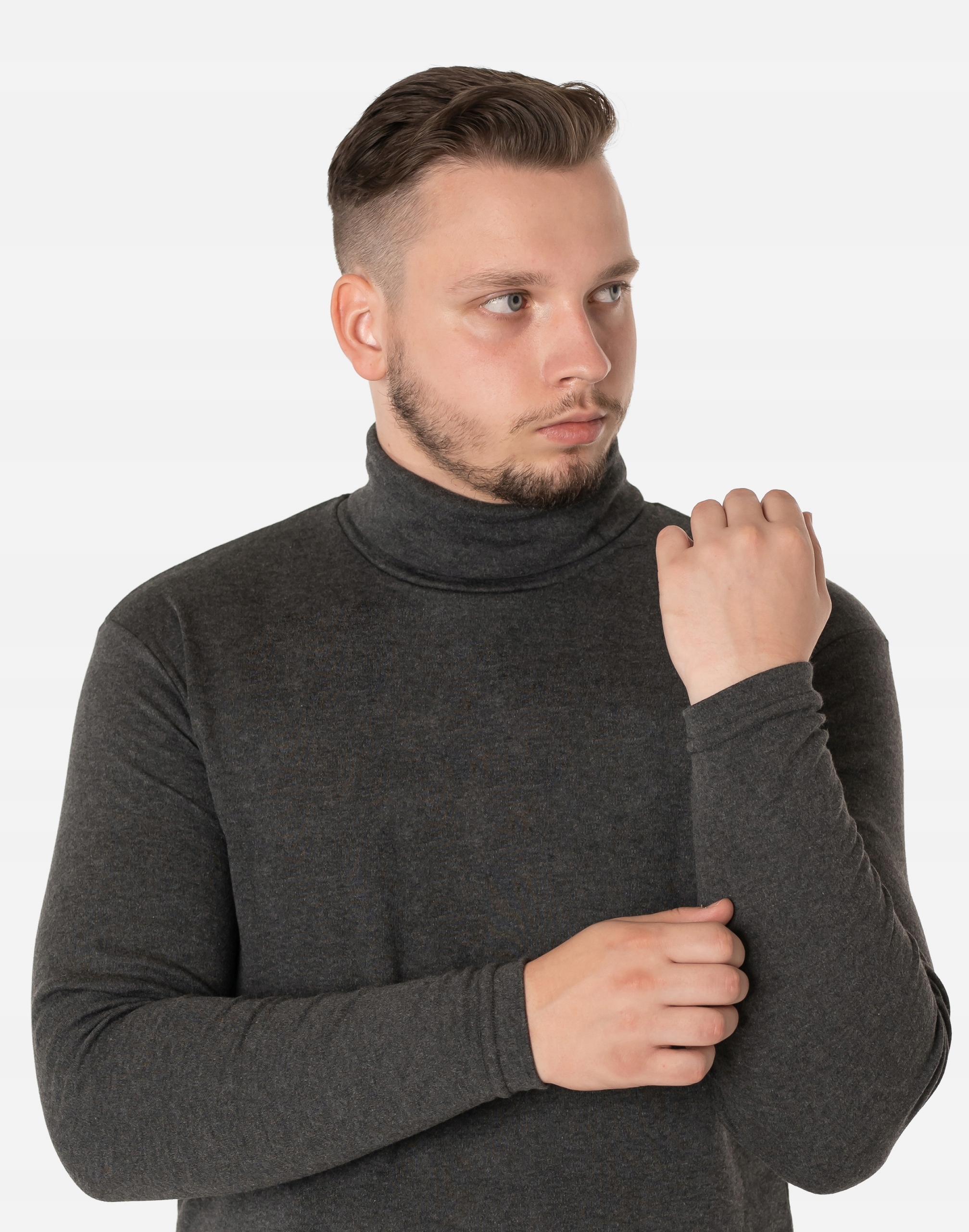 Golf Sweter Męski 100% Bawełniany Półgolf 5347-4 M Szerokość w ramionach 47 cm