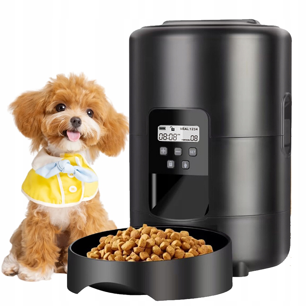 Levně LCD Automatický Dávkovač Krmiva Pro Psa Kočku 2 L S Vyjímatelnou Miskou