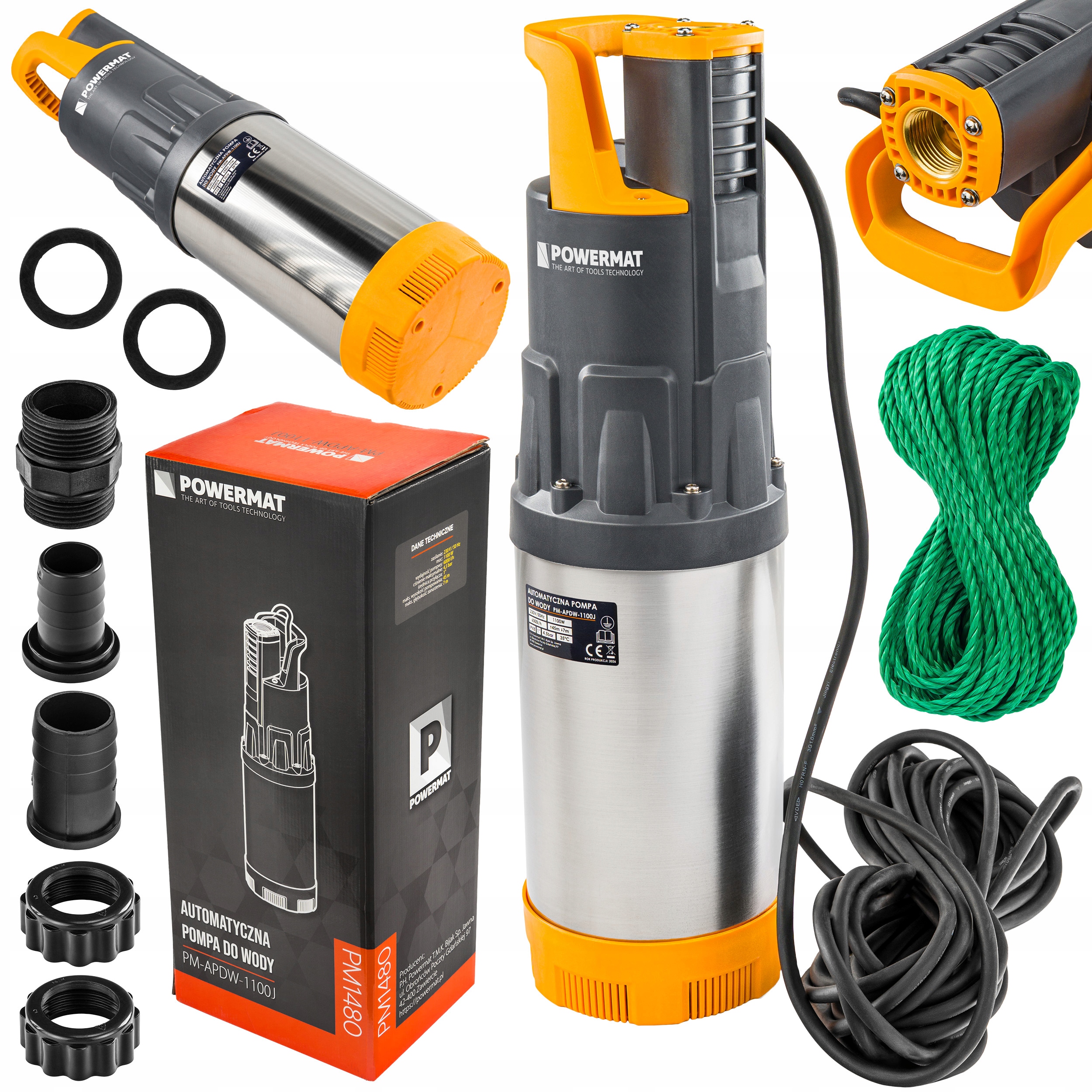 Automatyczna Pompa Do Wody Deszczowej Studni Zatapialna Ogrodowa 6000 L/h