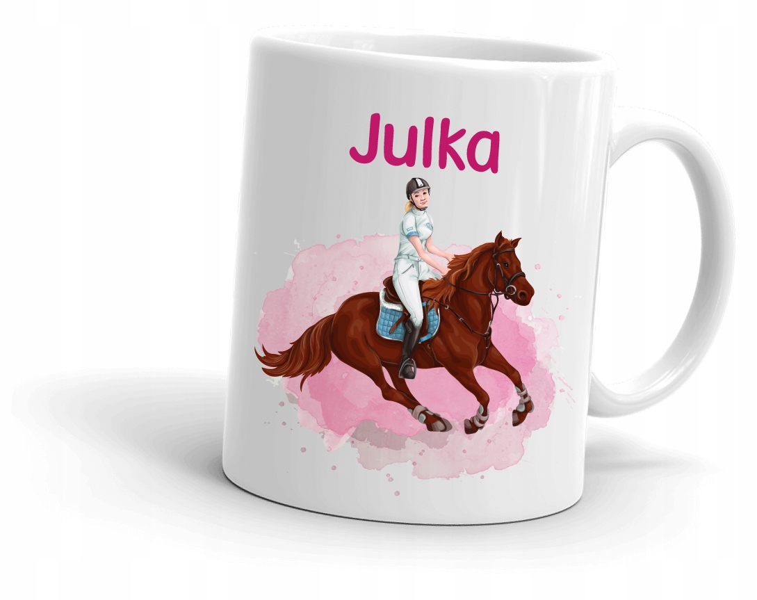 

Kubek z Koniem jazda konna jeździectwo imię