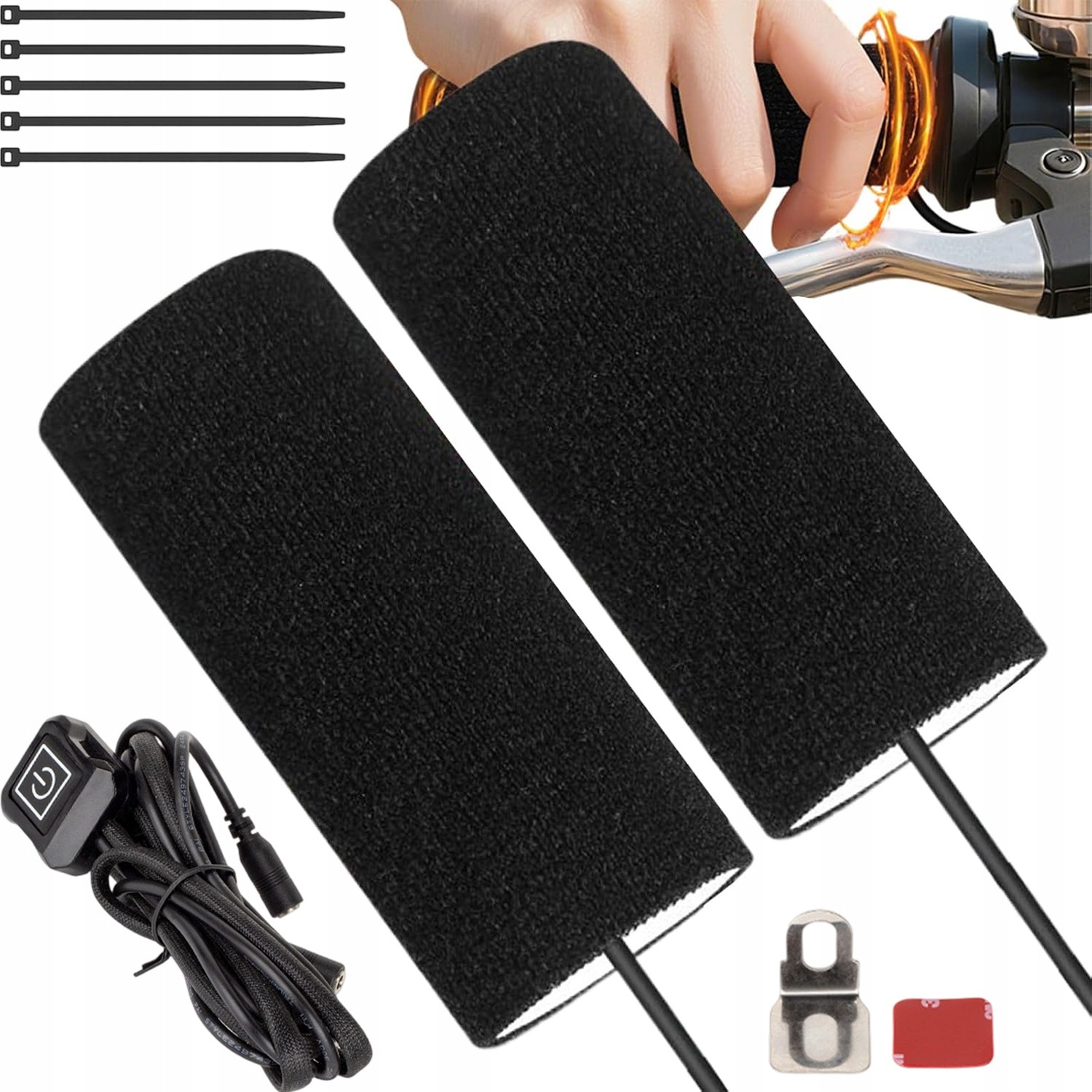 Vyhřívané Manžety 10 CM Motocykl Quad Atv Turing Adventure Hotgrips