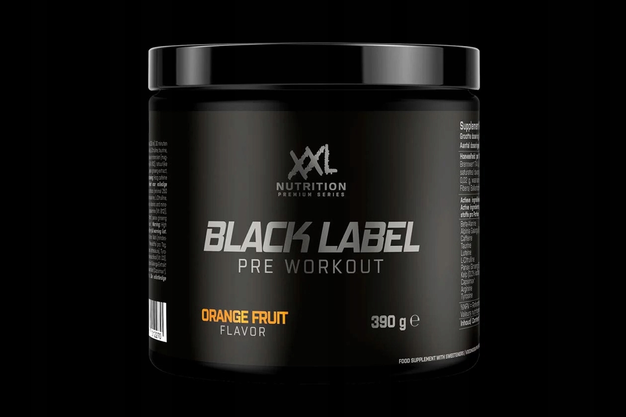 XXL Nutrition Black Label Pre Workout Orange Fruit Pompa Síla