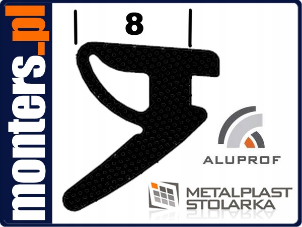 Uszczelka do drzwi okien aluminiowych aluprof 541 Kolor inny kolor