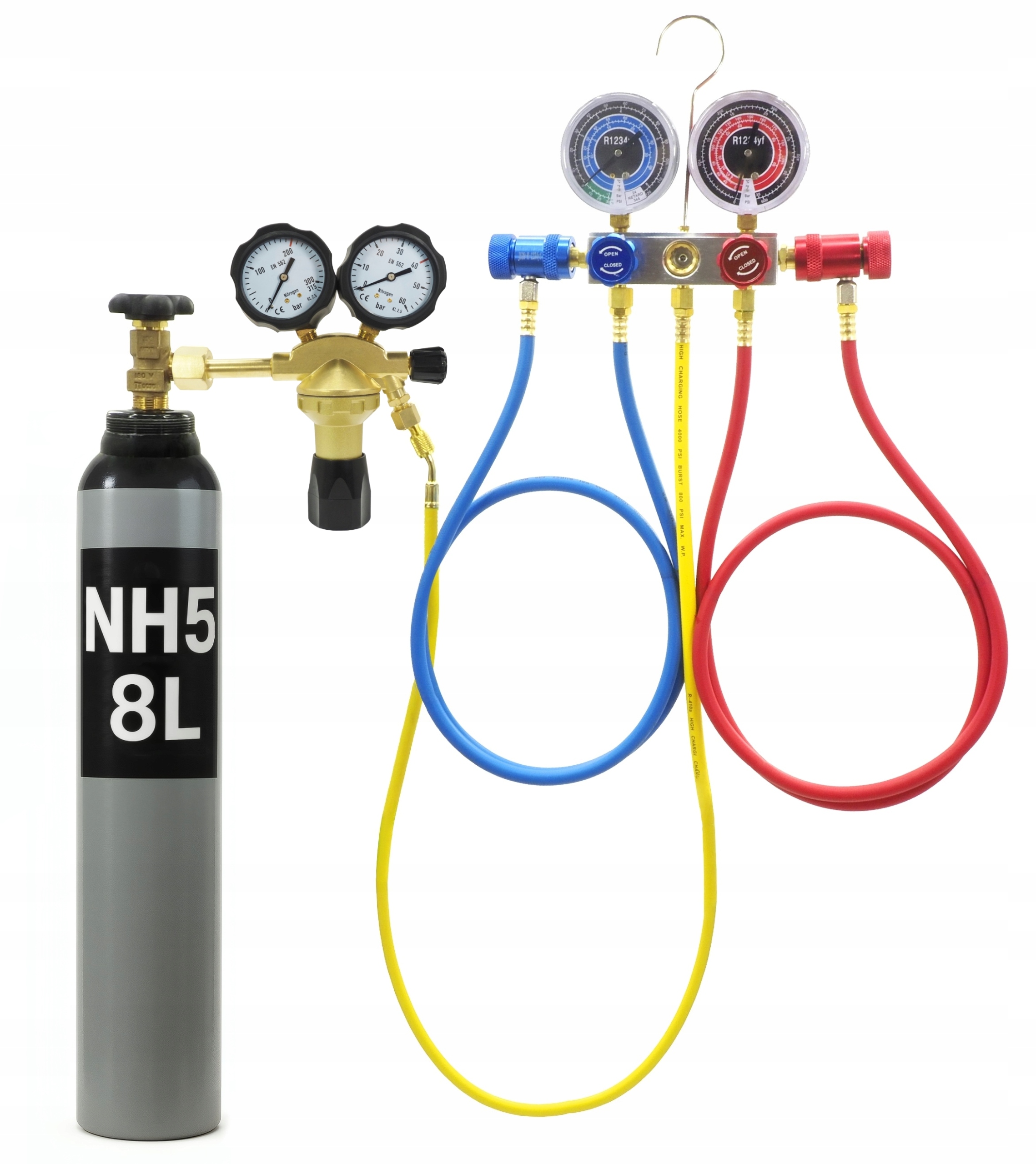 ZESTAW DO SPRAWDZANIA SZCZELNOŚCI KLIMATYZACJI R1234YF NH5 8L AZOT typ GCE