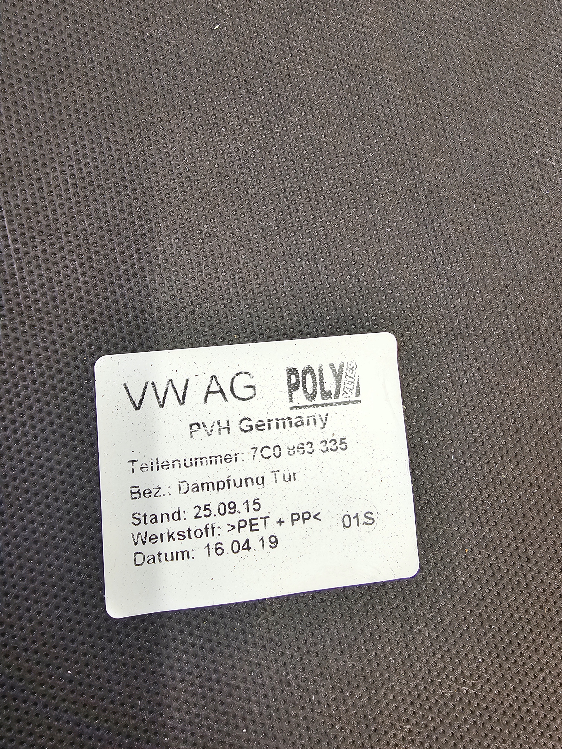 VW CRAFTER II 7C side upholstery door left front