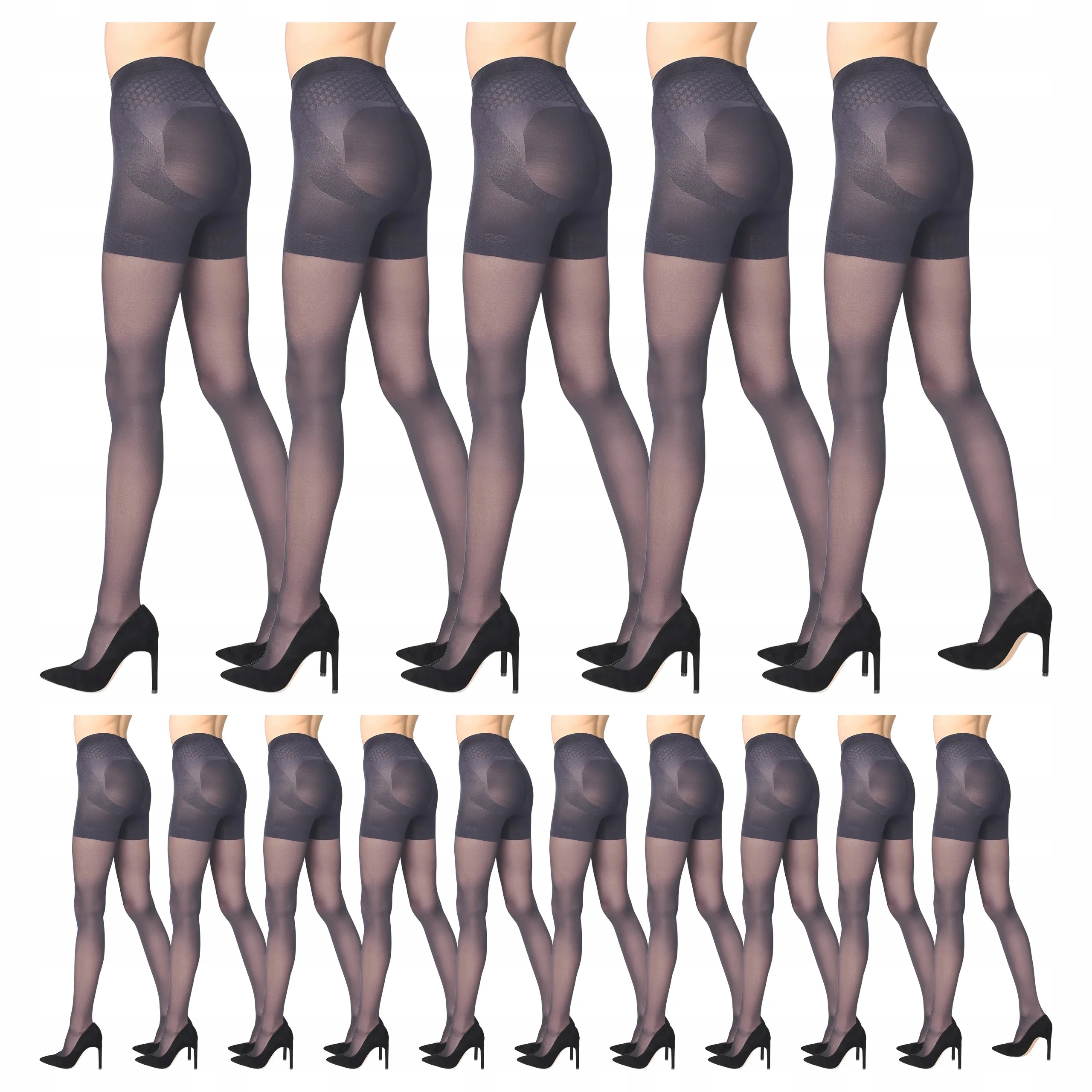 15 x Punčocháče punčocháče 40 den Marilyn Plus Up 40 4-L Grigio