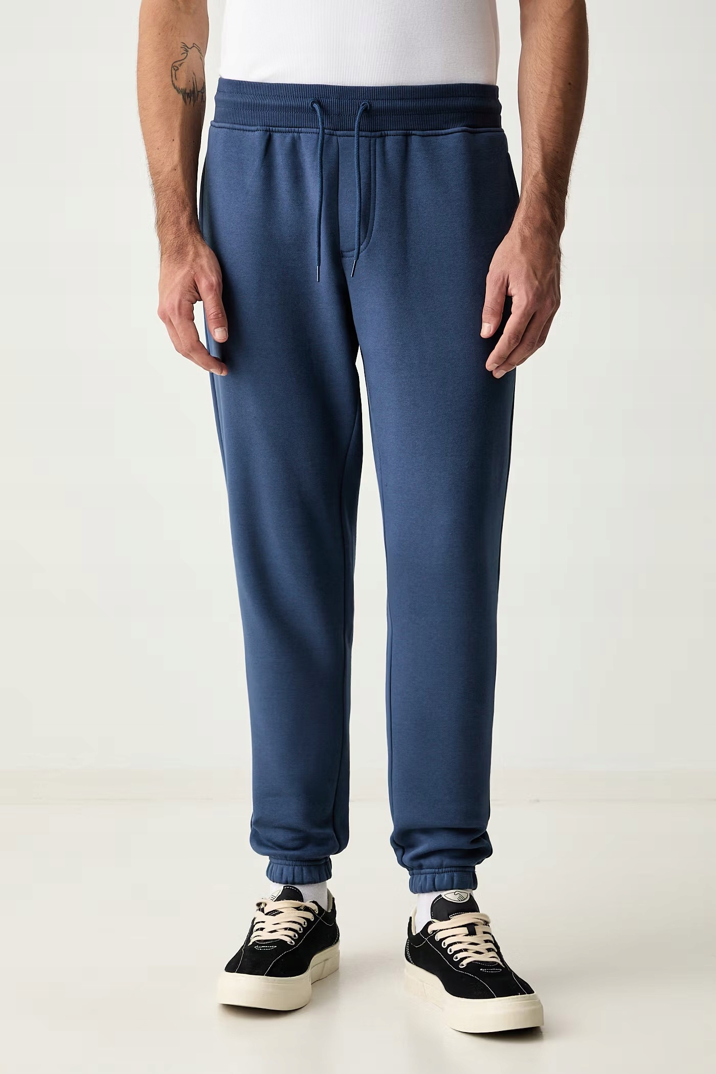 Tommy Jeans Pánské tepláky s bavlnou, modré, regular waist, velikost L