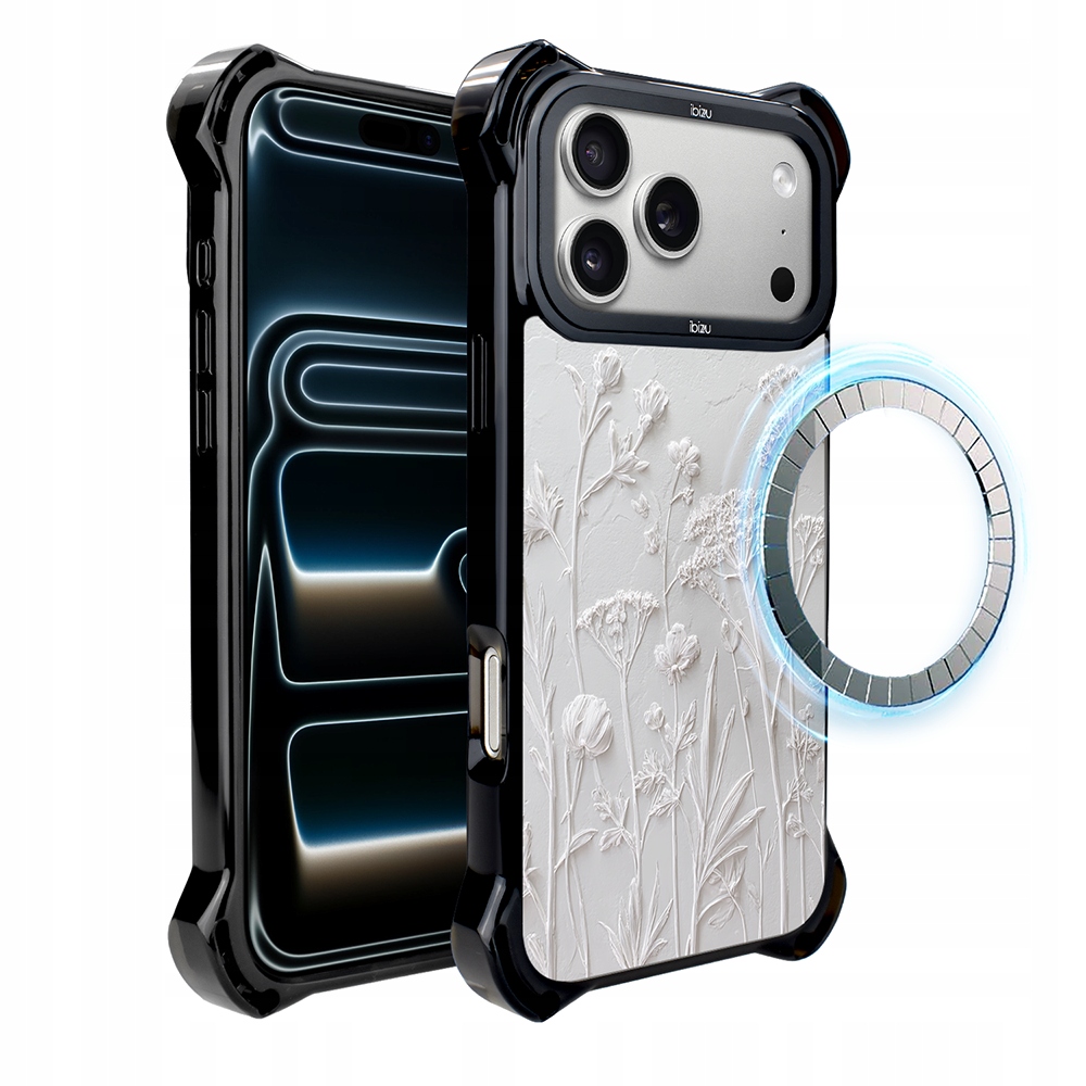 Pouzdro pro iPhone 17 Pro Ibizu DropGuard Ultra s MagSafe, sušené polní květy