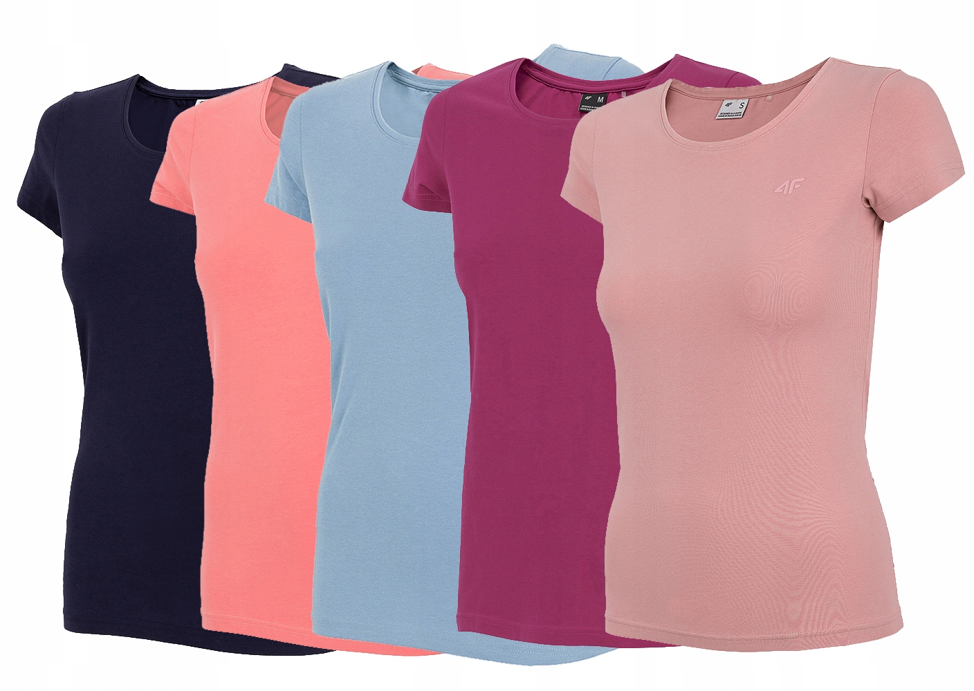 

4F Zestaw Koszulka Damska T-shirt 5 Sztuk M