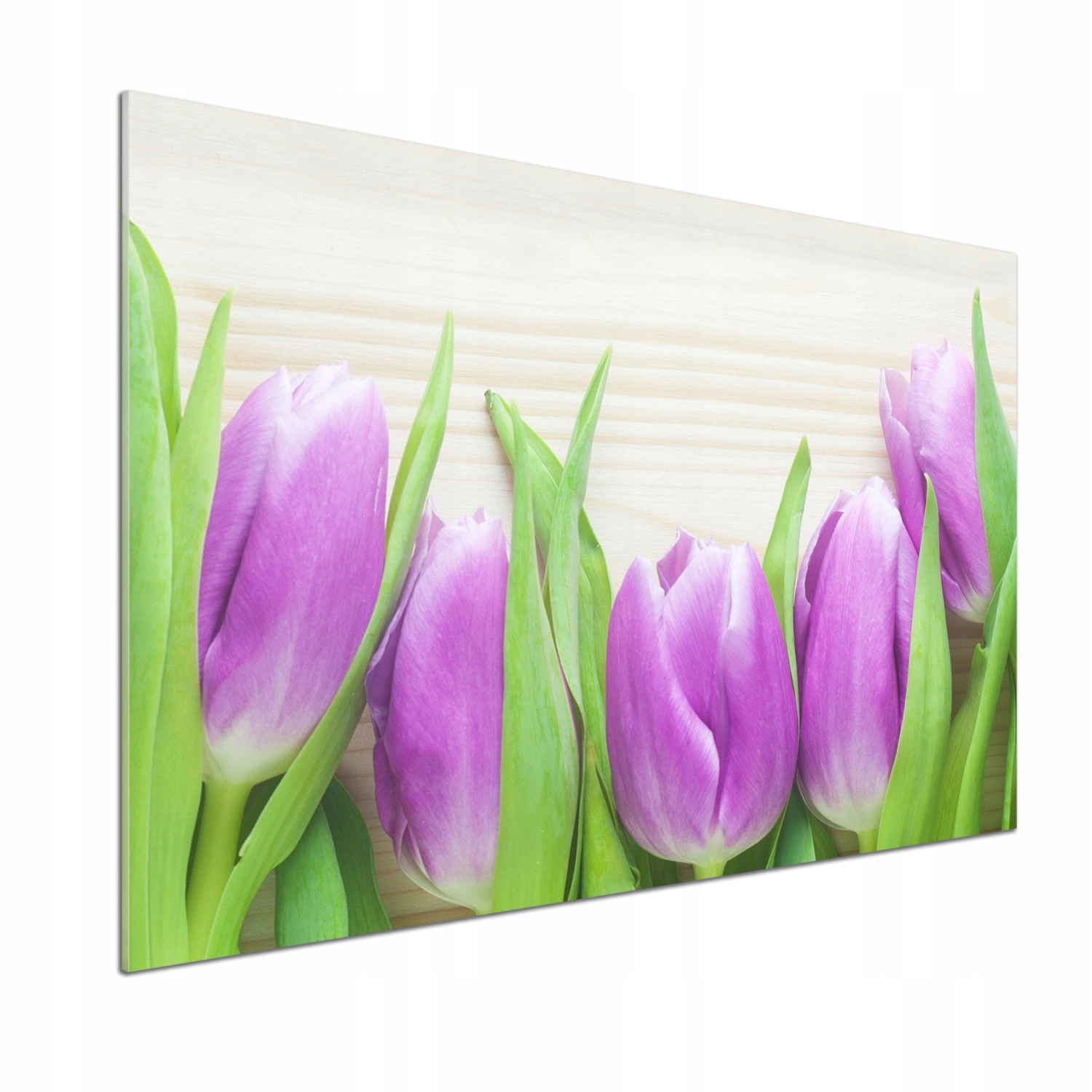 Panel do kuchyne Fialové tulipány 100x70 Lepidlo