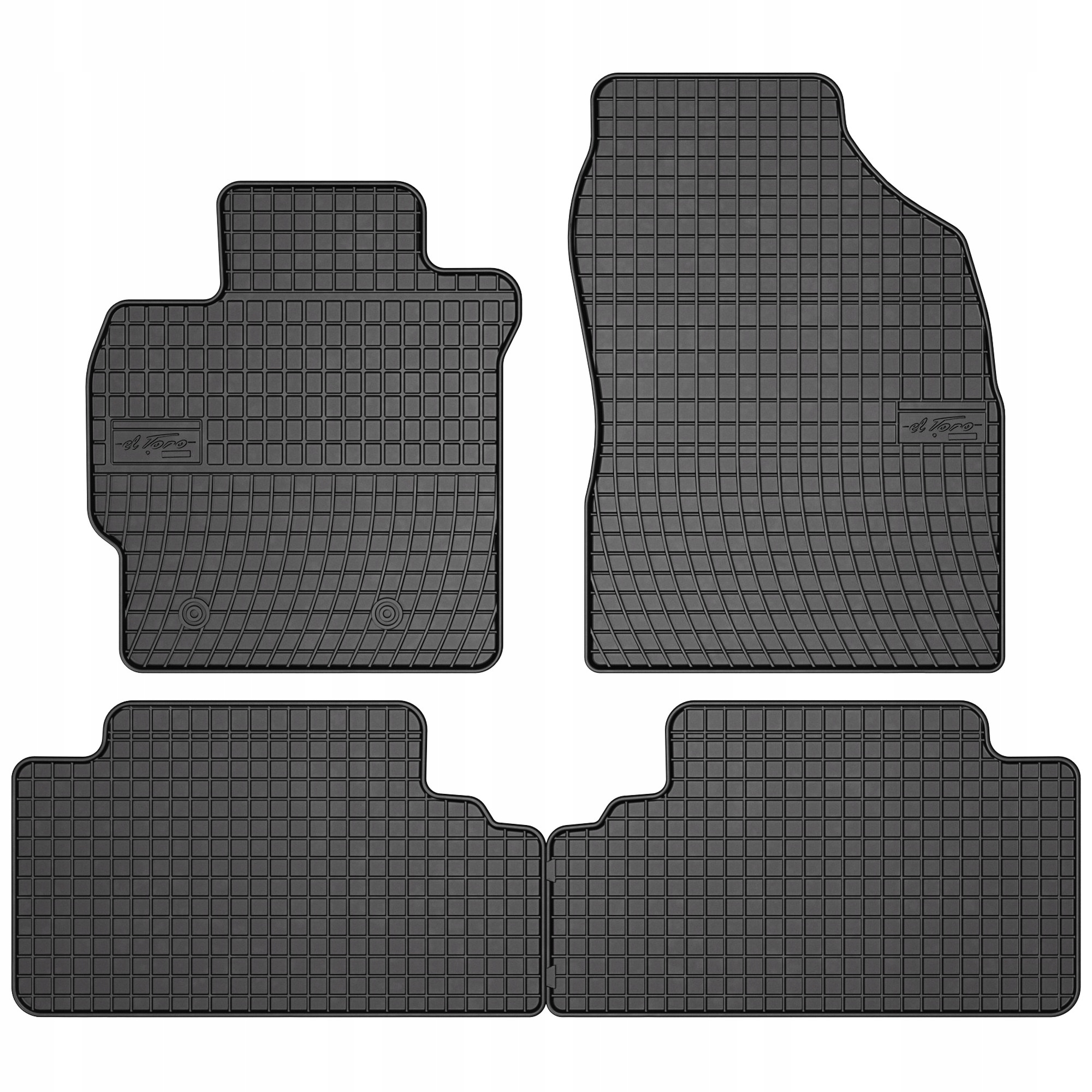 Gumové koberce černé Toyota Auris 2007-2013 Corolla E14 E15 2006-2013