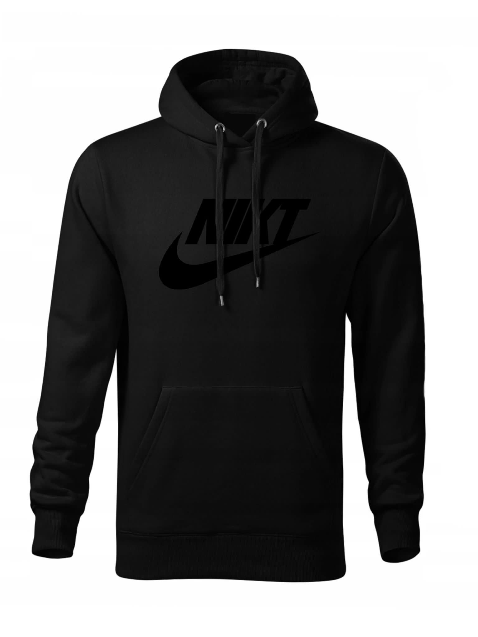 

Bluza Z Kapturem Nikt Męska Czarna Bawełniana XL