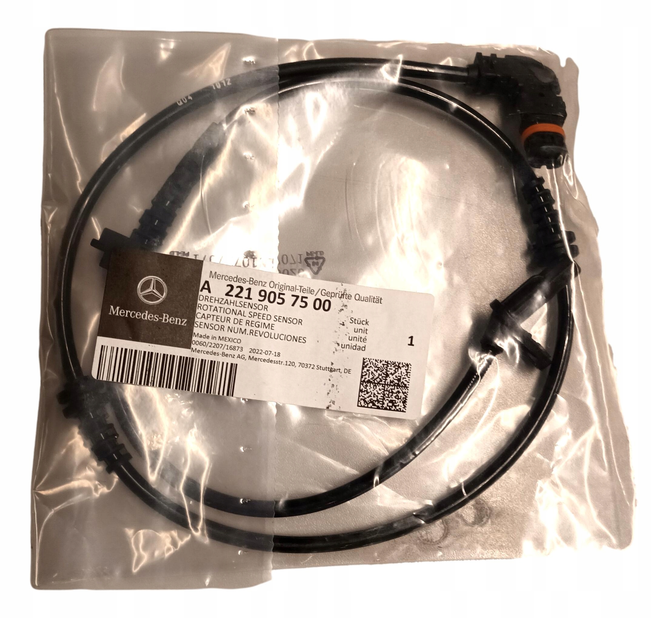 Mercedes W221 Snímač rychlosti Abs přední Oe