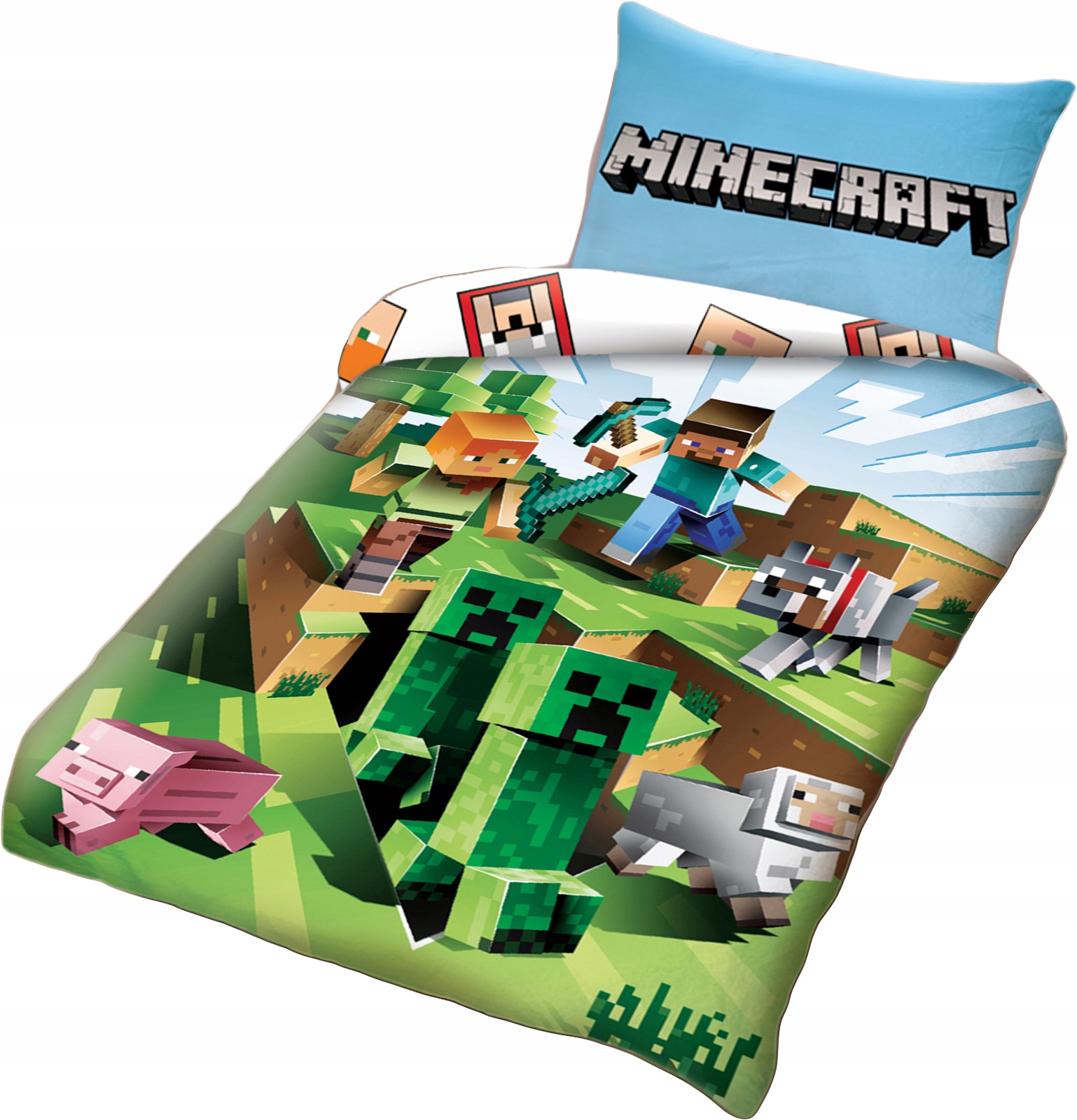 Pościel dziecięca MINECRAFT 160x200 Steve Creeper Halantex Marka Halantex