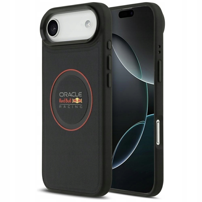 Red Bull Síťované červené kovové tlačítka s kroužkem Pouzdro MagSafe iPhone Air tmavě modré