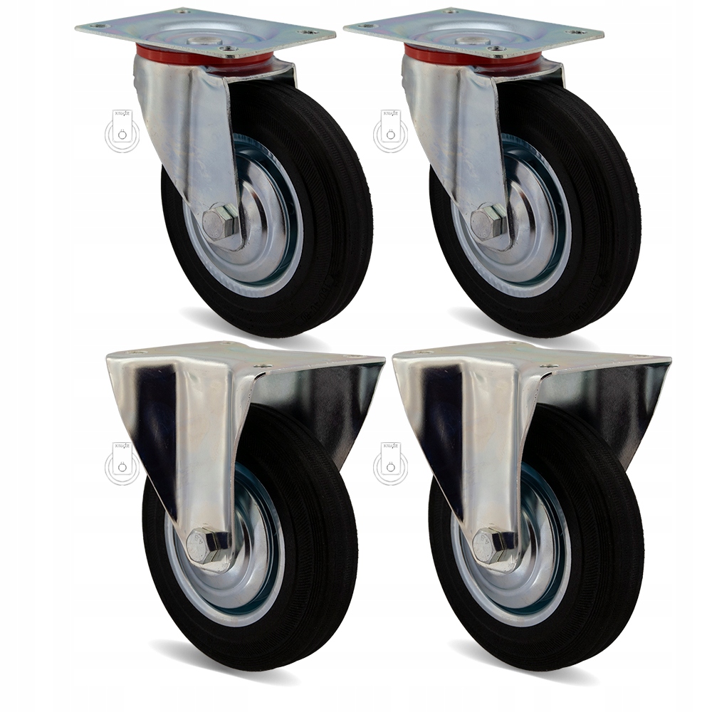 13STGU160 Sada 4 Ks Koleček průměr 160 mm pro vozík regálu