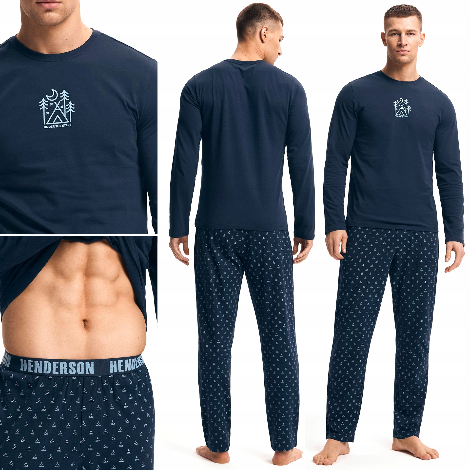 Pánské pyžamo Henderson volného Střih stylové a pohodlné 100% Bavlna , 3XL