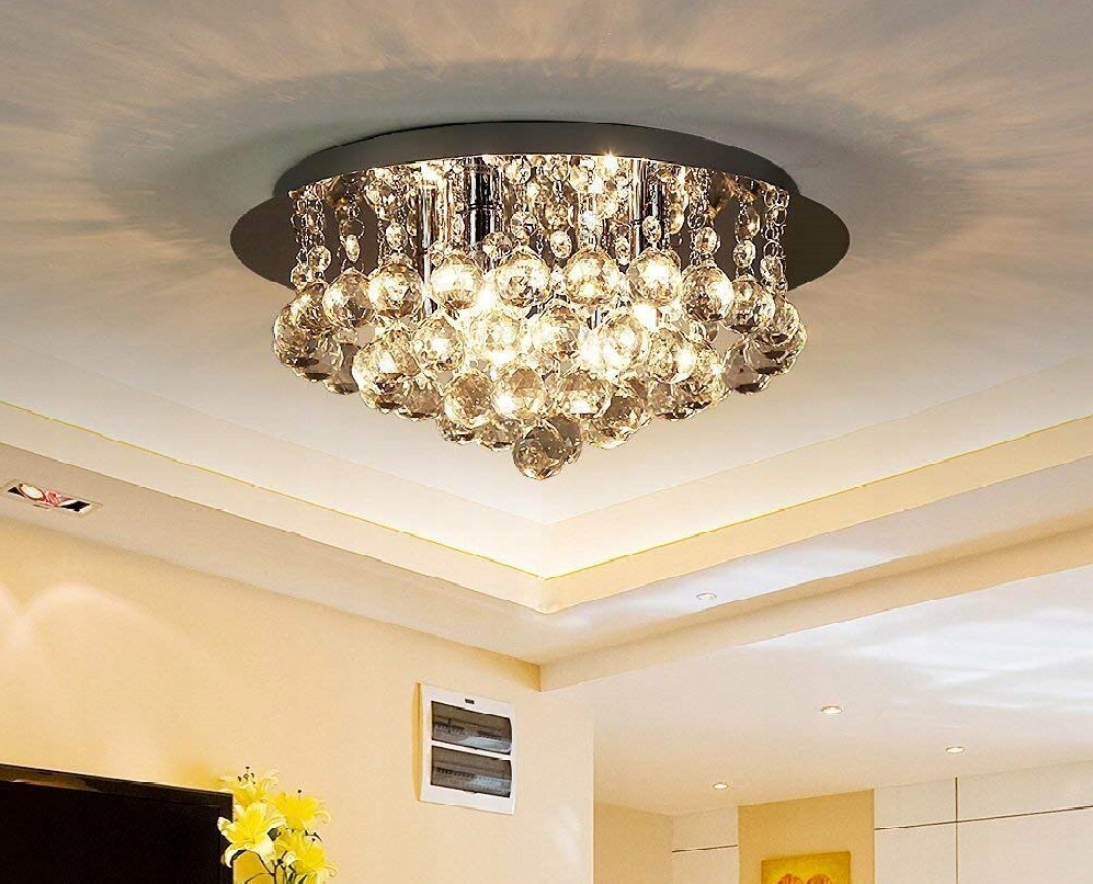 LAMPA WISZĄCA PLAFON ŻYRANDOL CRYSTAL 3 KRYSZTAŁ Długość/wysokość 26 cm