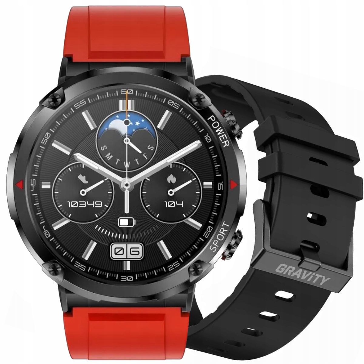 Gravity GT21-6 černo-červené chytré hodinky pro hovory