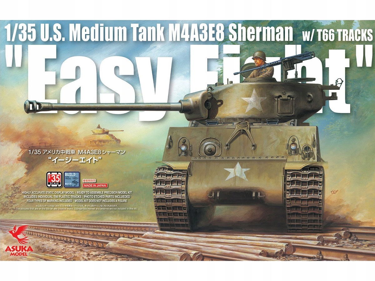 Tank M4A3E8 Sherman Easy Eight 35-020 Asuka
