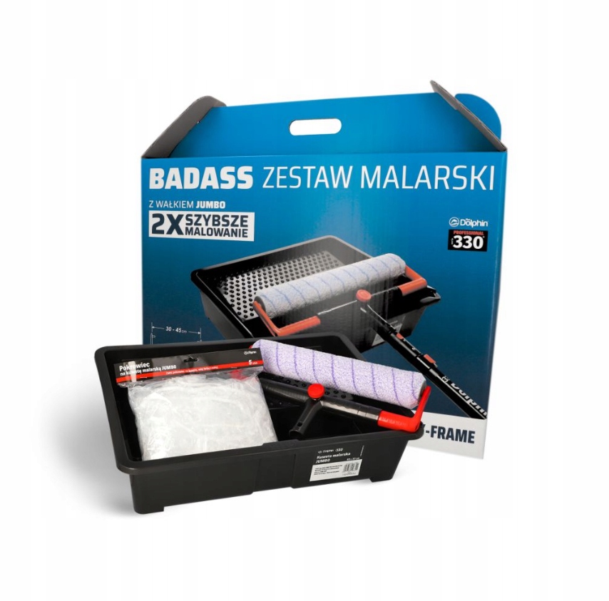 Maliarsky set Blue Dolphin Badass 330 s kyvetou a valčekom