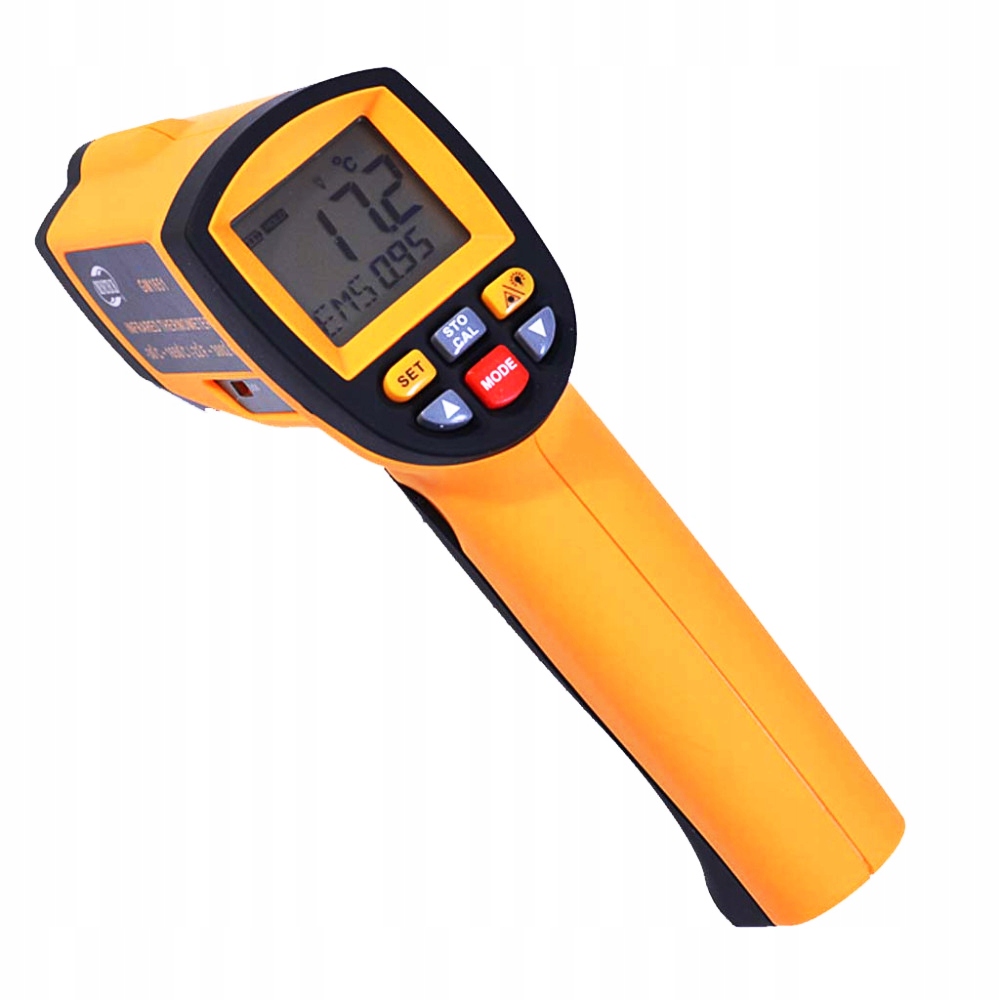 PIROMETR TERMOMETR LASEROWY BEZDOTYKOWY EMISYJNOŚĆ PODCZERWIEŃ -30+1650°USB EAN (GTIN) 5903738810284