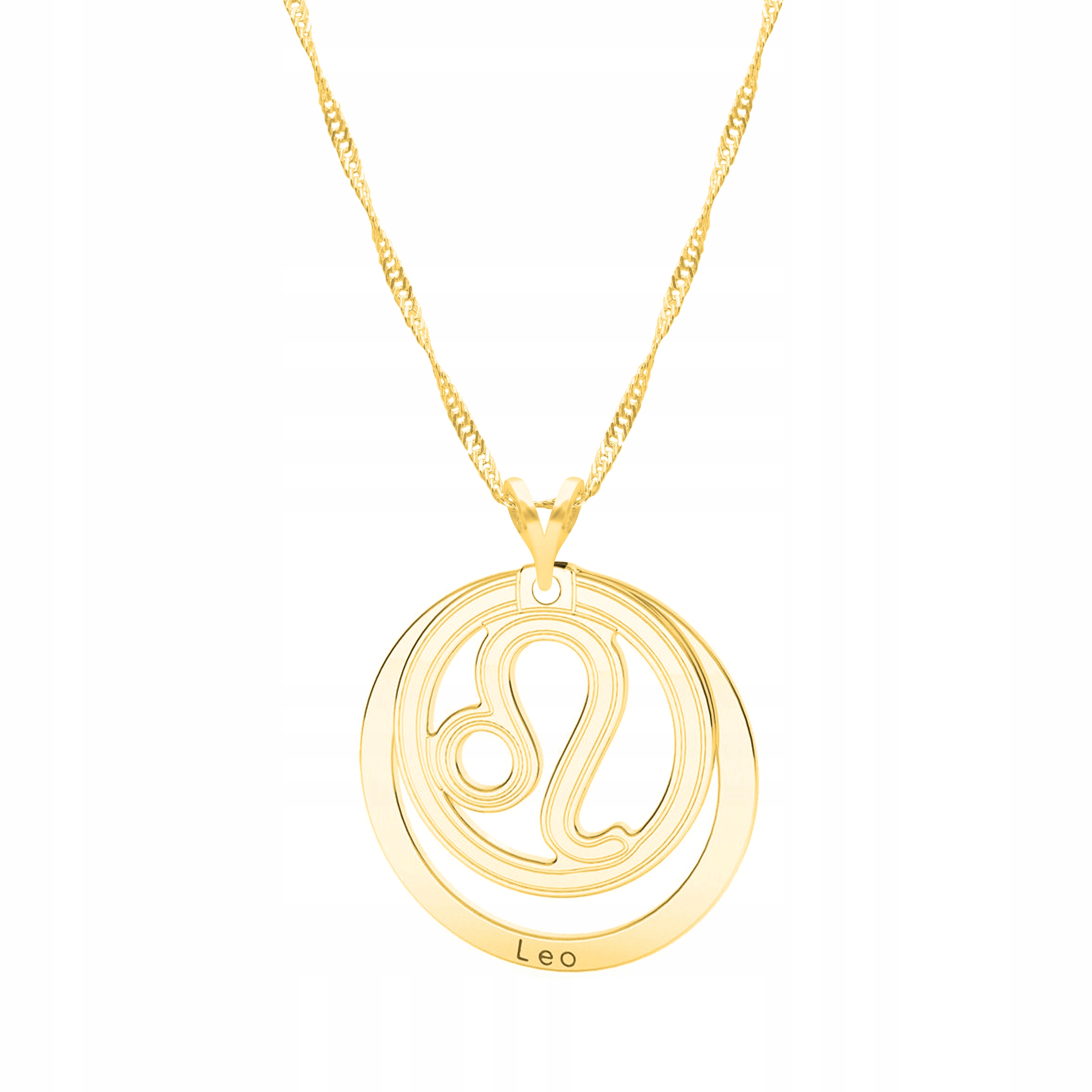 Řetízek zlatý náhrdelník 925 Znamení Zvěrokruhu Lev