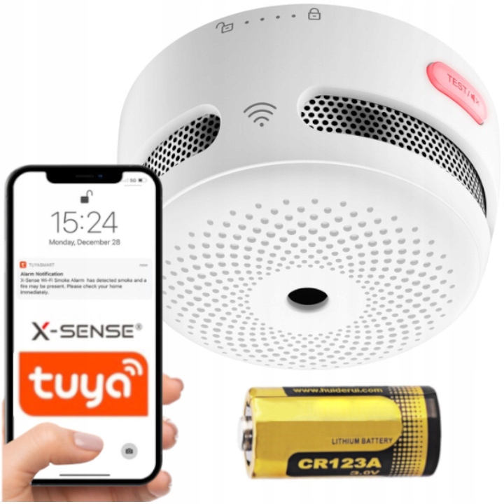 

Bezprzewodowy Czujnik Detektor Dymu WiFi Aplikacja