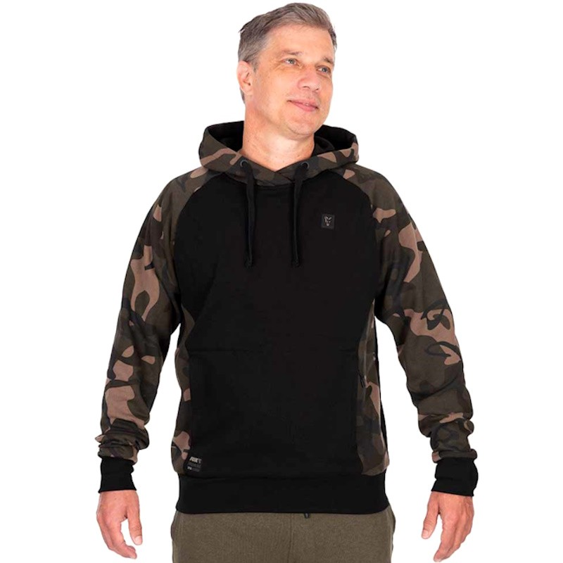 Bluza Z Kapturem Fox Black/Camo Pullover Premium 310 Hoody XL Dla Karpiarza