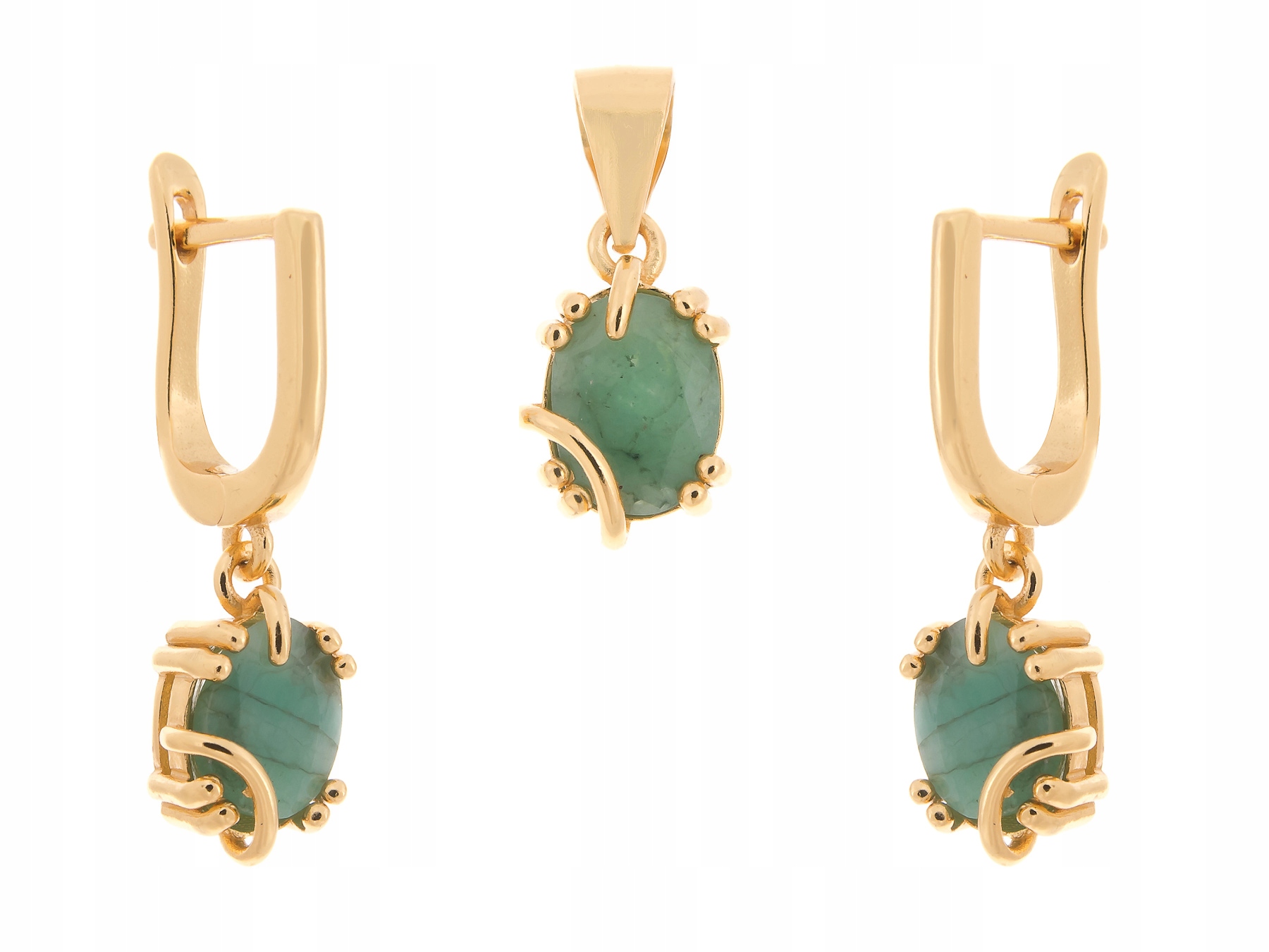 Dárek Sada Zlacených Smaragdů Smaragd Dárek