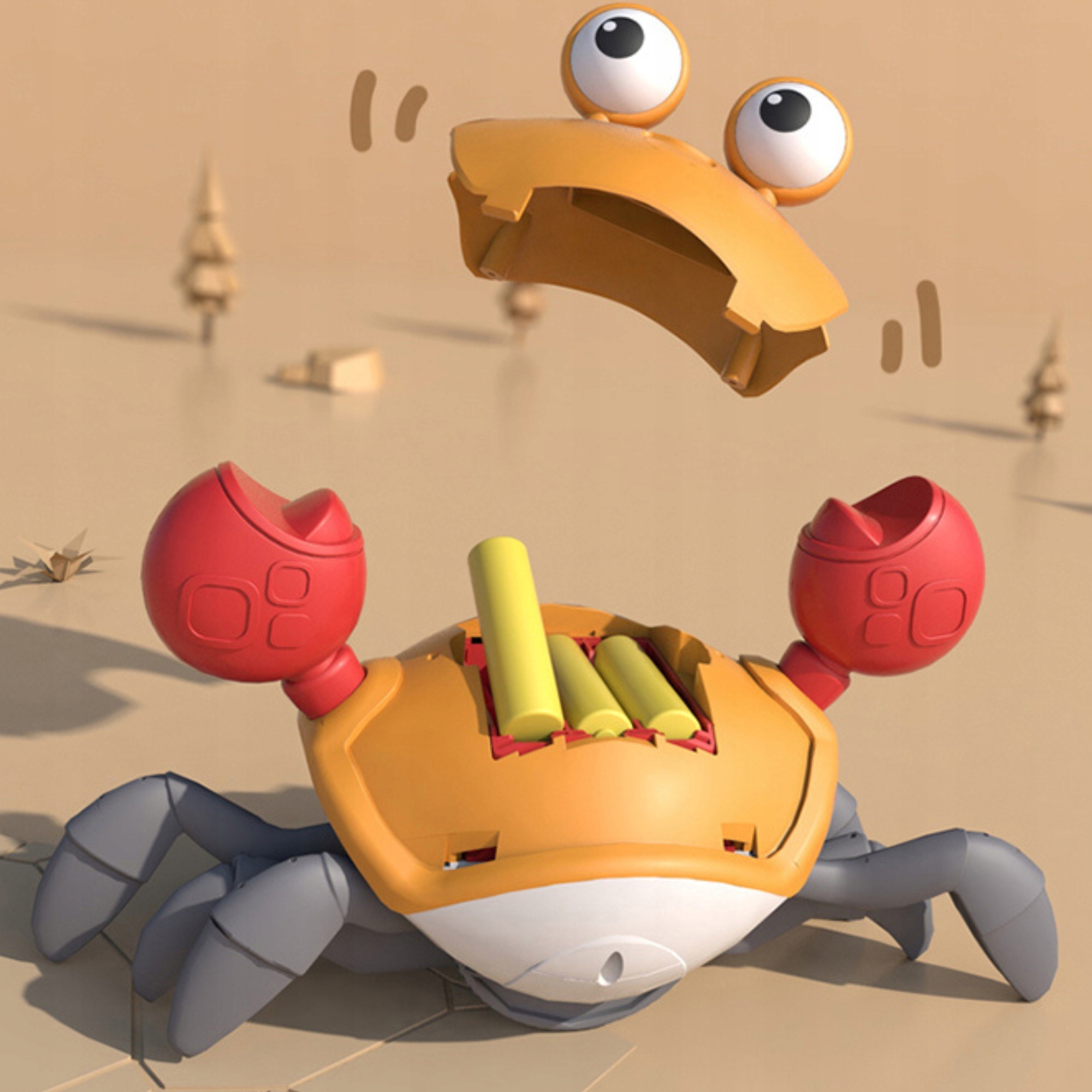 PEŁZAJĄCY UCIEKAJĄCY KRAB INTERAKTYWNY DŹWIĘK LED Szerokość produktu 22 cm