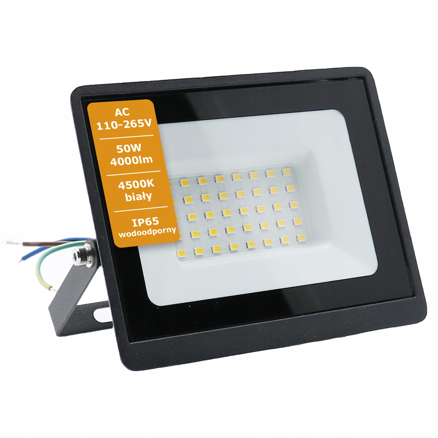 REFLEKTOR LED HALOGEN NAŚWIETLACZ 50W 4500K WODOODPORNY