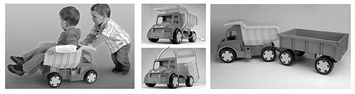 Gigant Truck wywrotka z przyczepą pink Wader Model brak