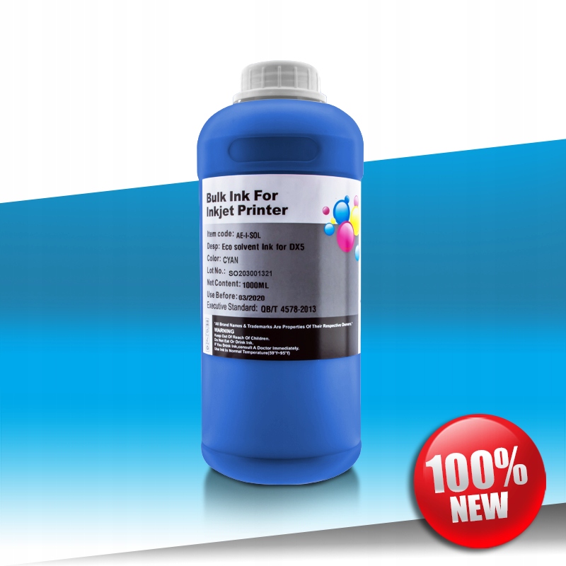 Ekologický inkoust Epson DX5/DX7/DX10 Cyan 1L