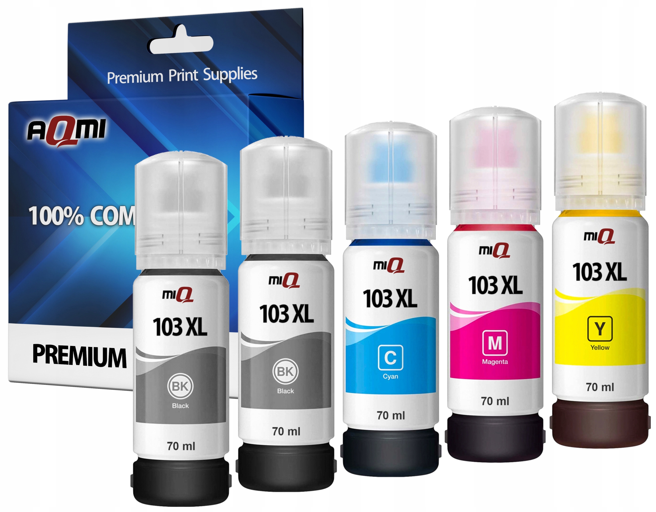 

5x Tusze 103 XL Do Epson Ecotank L3110 L3150 L3160