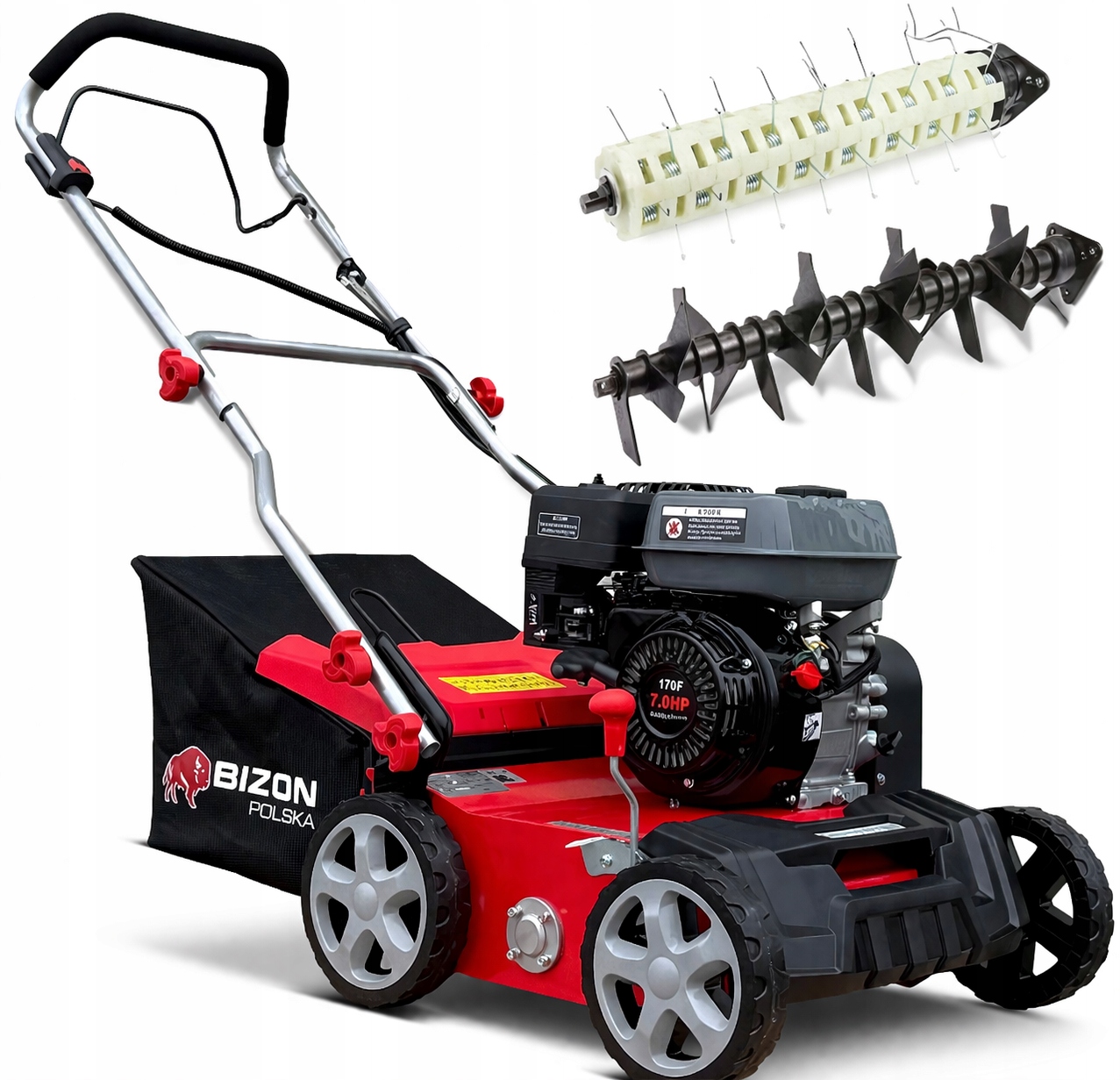 Wertykulator Aerator Spalinowy Bizon 7HP 211cc 44cm 2 Wałki Pro-line