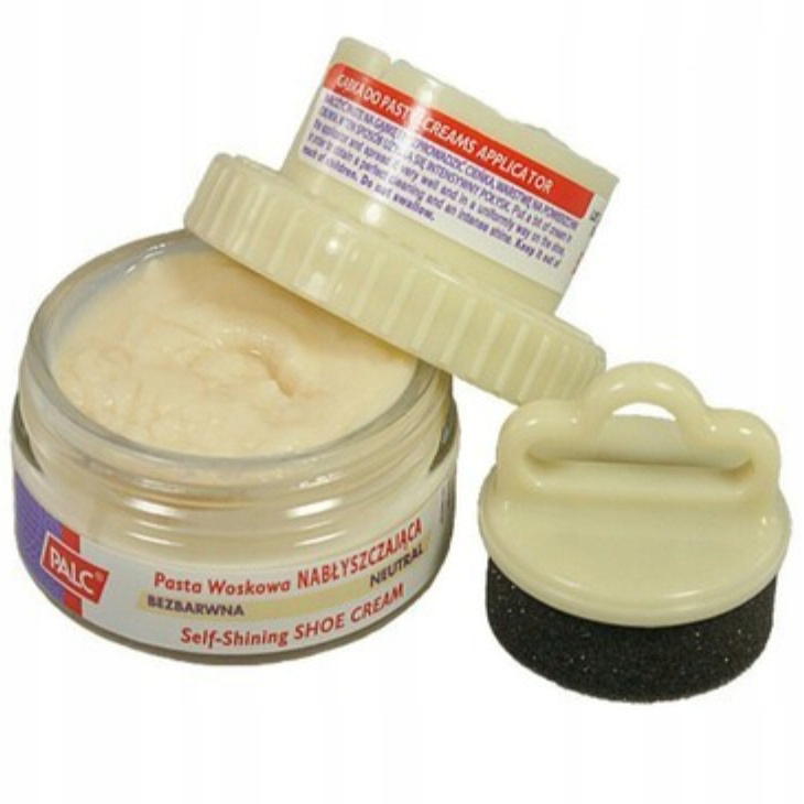 PASTA DO BUTÓW BEZBARWNA WOSKOWA KREM PALC + GĄBKA Marka inna